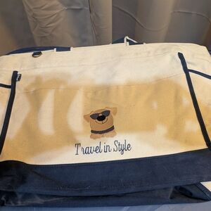 Thirty-One Tan and Navy Travel Bag